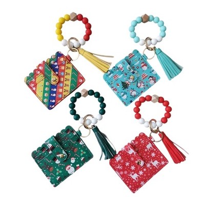 Wristlet Keychain Wallet Holder Keyring Keychain Thin Purse Gift