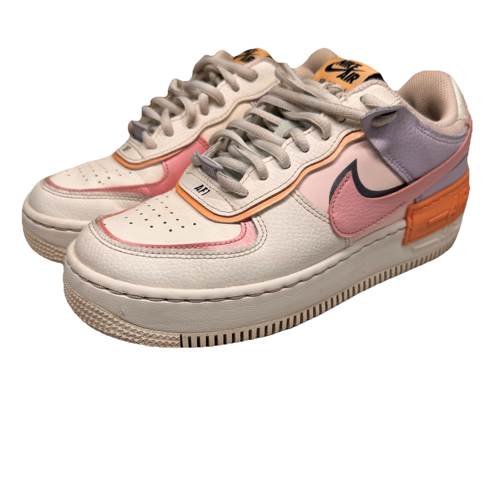 Size 7.5 - Nike Air Force 1 Shadow Orange Chalk Pink Glaze W