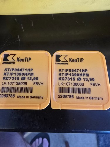 9 NEW Kennametal KTIP25471HP Carbide Drill Insert KC7315