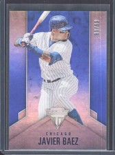 2020 Panini Chronicles #2 Javier Baez Titanium Blue #/99