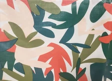 Heavy Duty Vinyl Tablecloth w/flannel back, 54"x54" Square, COLORFUL LEAVES, SM