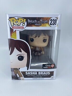 Funko Pop Sasha Braus Attack On Titan Gamestop Exclusive W Protector Creased Ebay