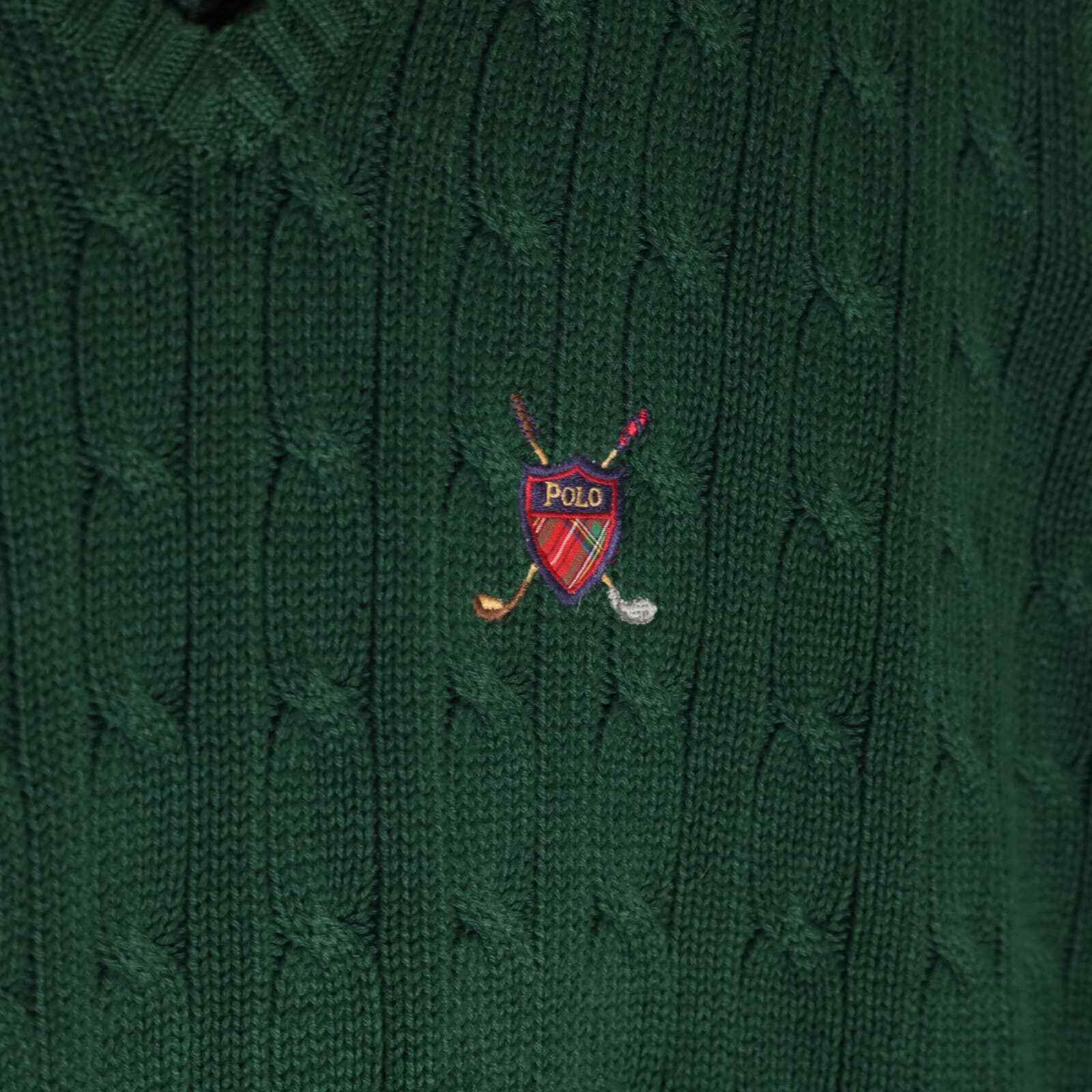 Polo Golf Ralph Lauren Sweater Vest Men's 2XL Green Sleeveless Pullover