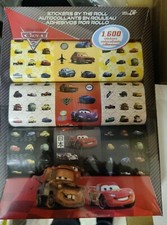 DISNEY PIXAR CARS 2 STICKERS BY THE ROLL SEALED PACKAGE OF 1600