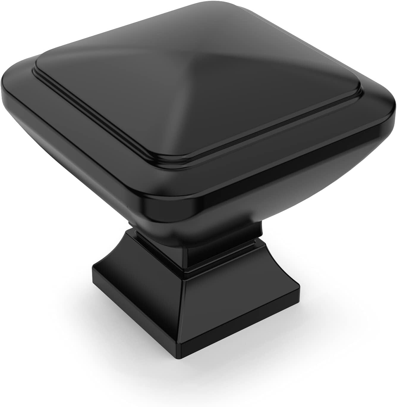 20 Premium Quality Matte Black Drawer Knobs - Zinc Alloy Cabinet Hardware