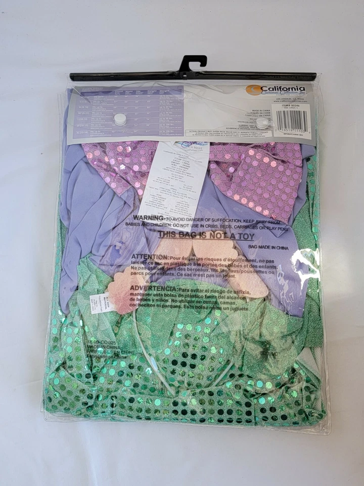 Disfraz California Niño Sirenita Disfraz Talla Grande Personajes Ven a Foto 2 de 4