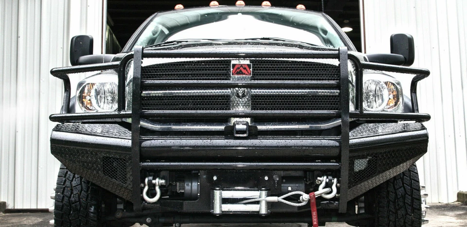 Fab Fours para-choque dianteiro de aço preto protetor total compatível com 06-09 Dodge Ram DR06-S1160-1 - Imagem 2 de 3