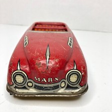 Vintage 1950s Marx Red Mechanical Roadster Convertible