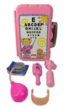 FISHER PRICE Pink Medical Kit DOCTOR NURSE Play Set Case PRETEND
