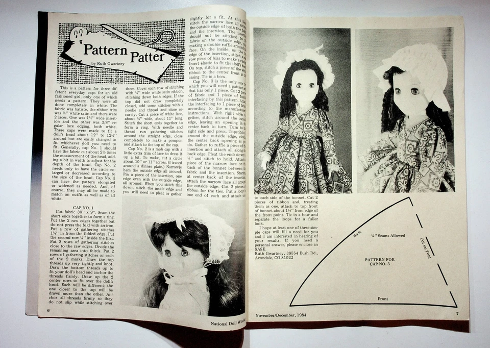 1984 Декабрь National Doll World Magazine Cabbage Patch Parker People Франция - Изображение 4 из 4