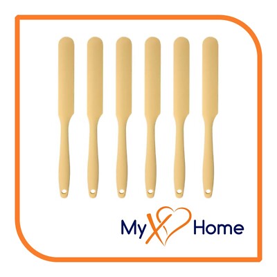 9.5'' Pastel Yellow Silicone Frosting by MyXOHome (1, 2, 4 or 6 Frosting Knives)