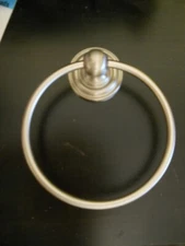 NEW ~ Wall Mounted Towel Ring in Brushed Nickel  _
