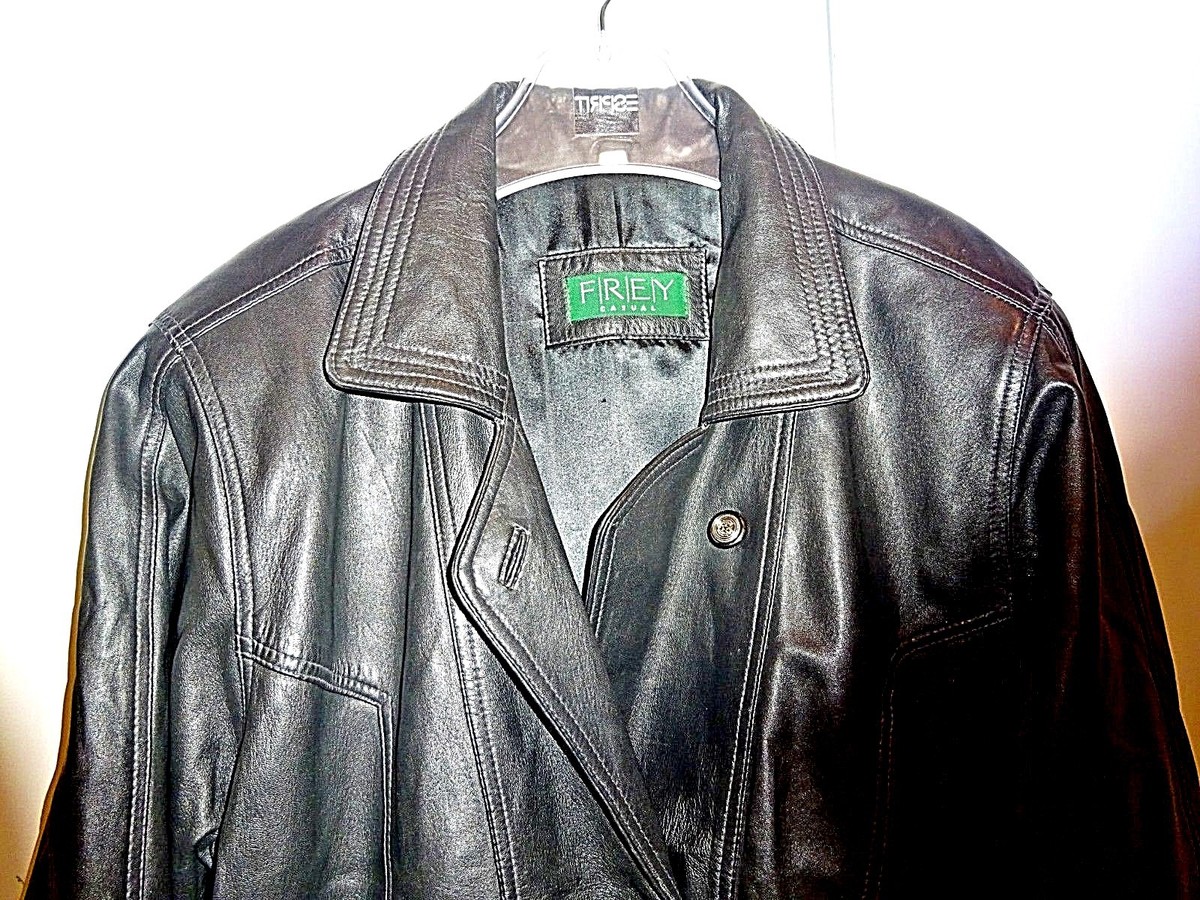 Veste En Cuir Véritable FREY CASUAL Pour Femme - Noir - Taille 40-42 - Neuf