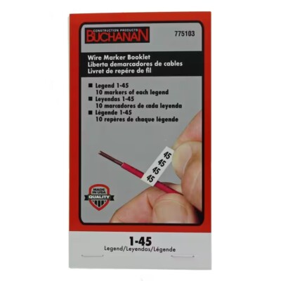 IDEAL Buchanan 775103 1-45 Wire Marker Labels Booklet