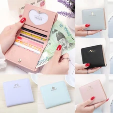 Lovely Animal Design Small Slim Leather Bifold Wallet Coin Purse ID Card Holder