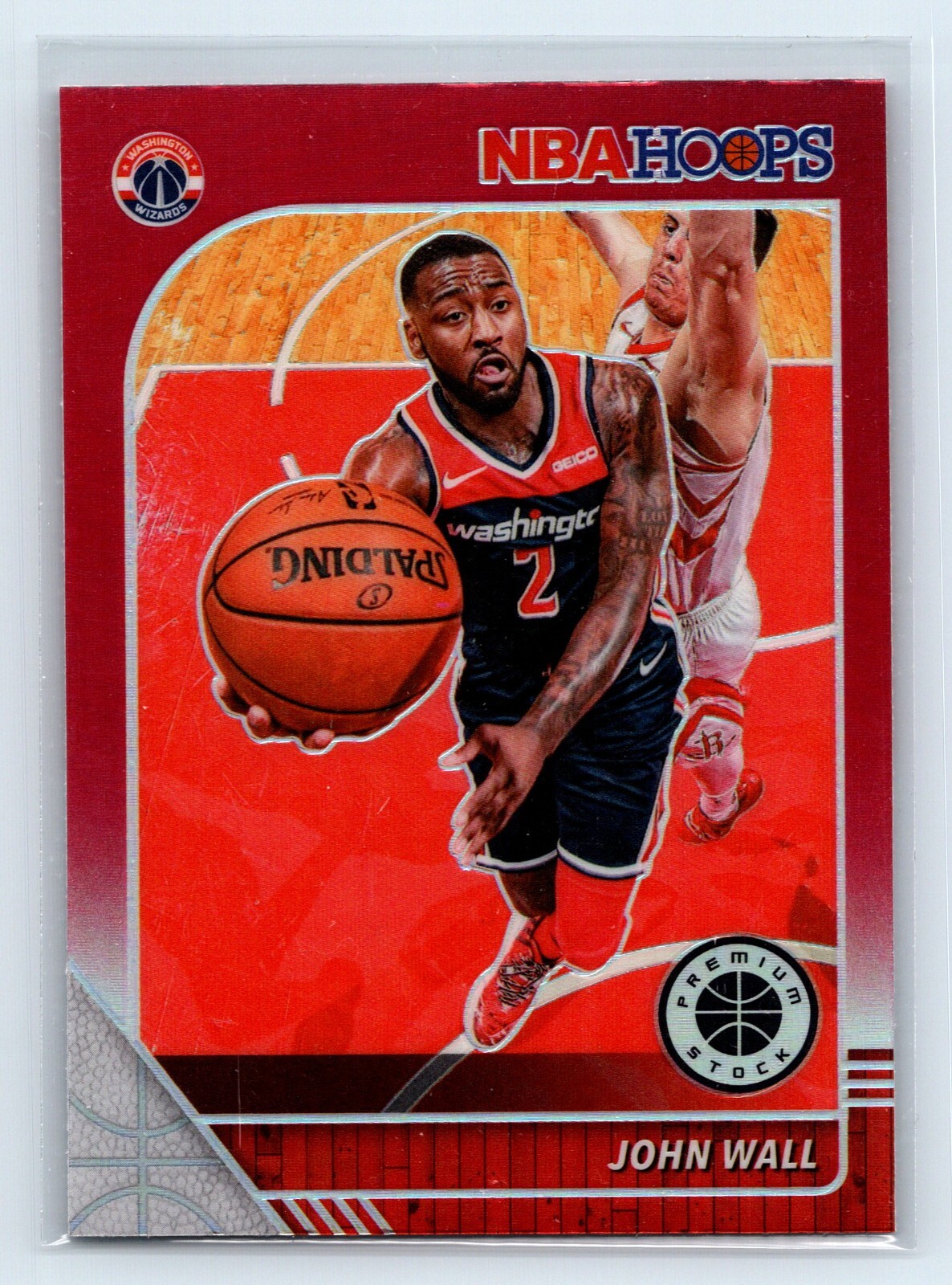 2019-20 Panini NBA Hoops Premium Stock Red Prizm John Wall #191 Wizards