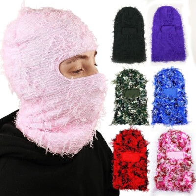 Distressed Balaclava Hip Hop Ski Mask Shiesty Yeat Mask Y2K Style In