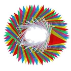 50m Bunting 100 Flags Multi Colour Banner Bunting Party Event Home Garden Decor