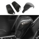Carbon Fiber Gear Shift Knob Decor Trim Cover Bezels For Jeep Grand Cherokee 17+