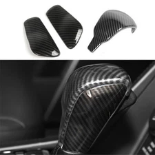 Carbon Fiber Gear Shift Knob Decor Trim Cover Bezels For Jeep Grand Cherokee 17+