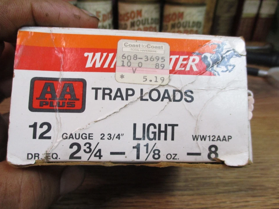 WINCHESTER WESTERN AA PLUS TRAP LOAD shot shell shotgun empty BOX 12 ga - Image 3 of 4