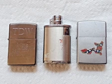 VINTAGE COLLECTION 2 U.S.A ZIPPO WINDPROOF LIGHTERS 1 COLIBRI 714 BUTANE LIGHTER