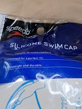 Speedo Unisex-Adult Swim Goggles One Size, Blue W/ Black Cap PON
