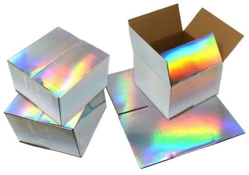 6x6x4" Hologramm Designer Boxen, recycelbare und wiederverwendbare Versandboxen - Bild 1 von 10