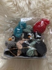NIP Pottery Barn Snowy Friends Felt Ornament Penguins on sled