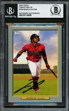 Ronald Acuna Jr. Signed 2020 Topps Turkey Red Card TR2 Braves Beckett #16710986