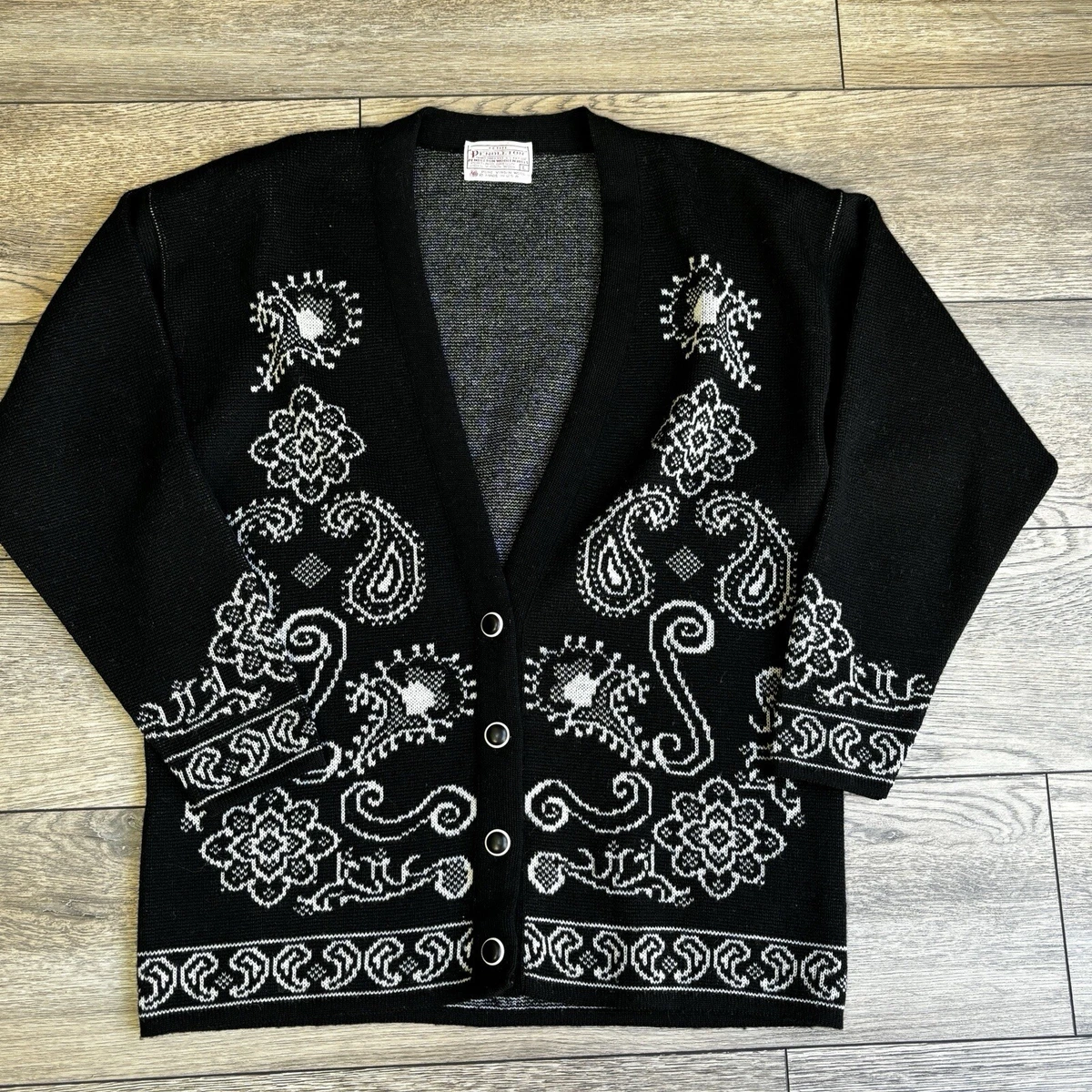 Paisley Cardigan Black Sweaters for Women for sale | eBay