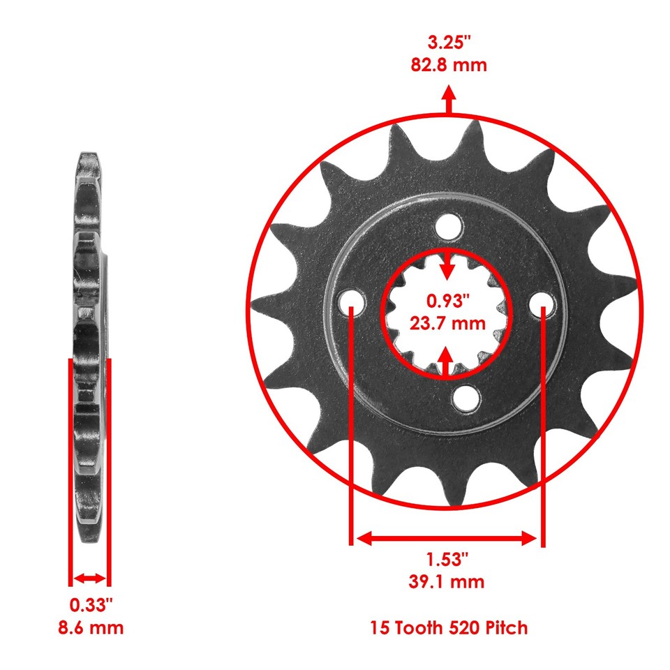 Drive Chain & Sprockets Kit For Honda XR600R 1991 1992 1993 1994 1995 1996 2000
