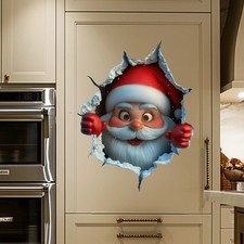 Christmas Santa Wall Sticker Pvc Waterproof Door Window Wall Decal Decor