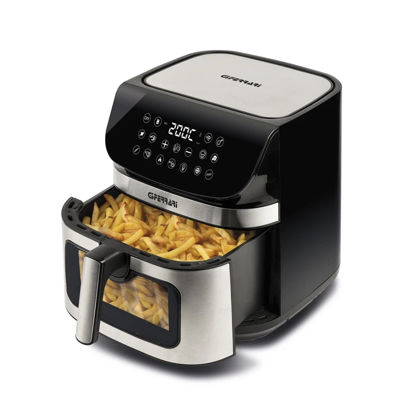 Friggitrice ad Aria DOPPIA RESISTENZA Digitale 12 Programmi 9 LITRI 2,4 Kg, fotografia 6 di 12
