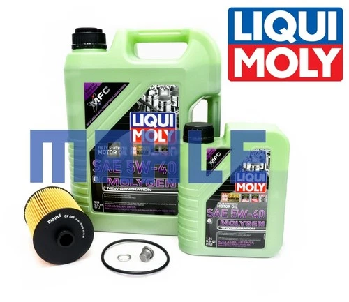 ★  6 Liters Liqui Moly 5w-40 Molygen MFC Oil Change Kit VW Audi Porsche MAHLE ★