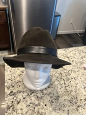 Makins New York Vintage Cloche Hat Women Brown Felted Wool Size L