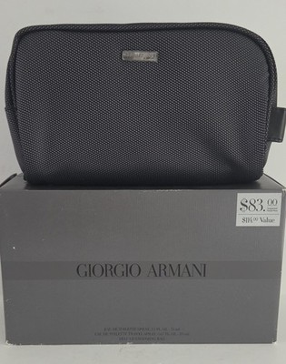 Armani Code by Giorgio Armani 3-pc Set 0.67 & 2.5 Fl Oz EDT & Grooming Bag NIOB 