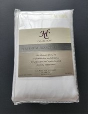 HC Collection King Bed Bedding Skirt White Platinum 1800 Collection NEW
