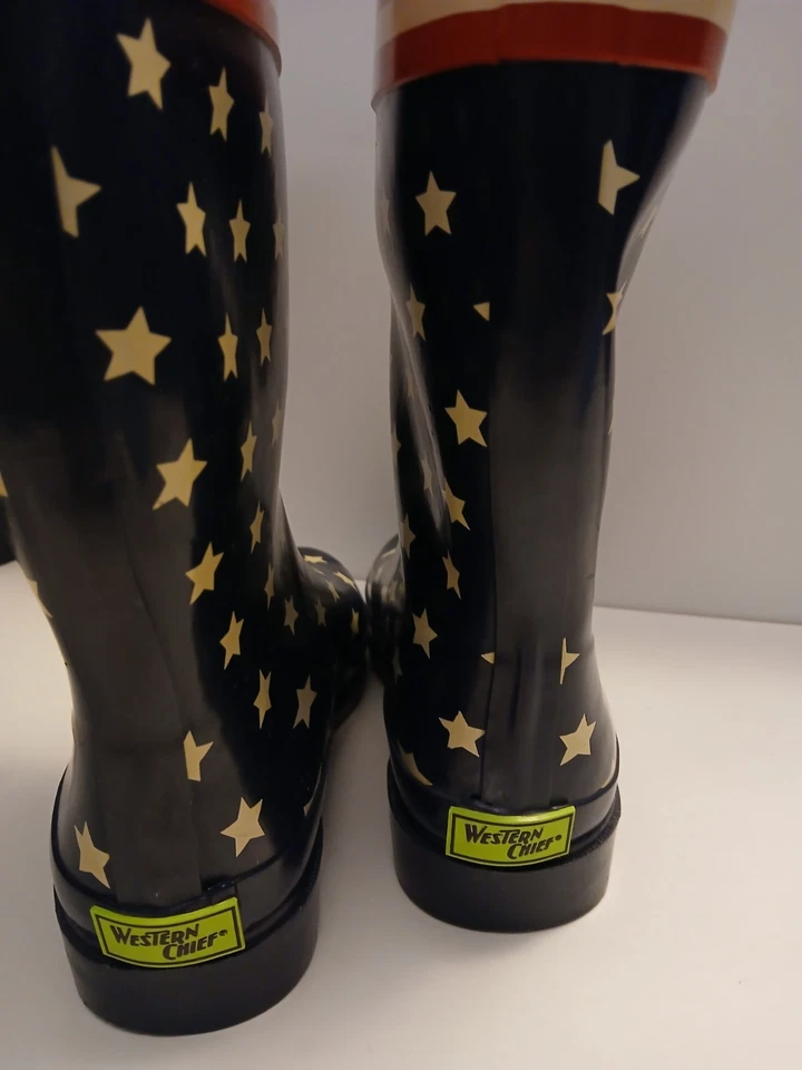 Botas de jardinería Western Chief Rain Barn Flag Top Pop para mujer talla 8 Foto 3 de 4
