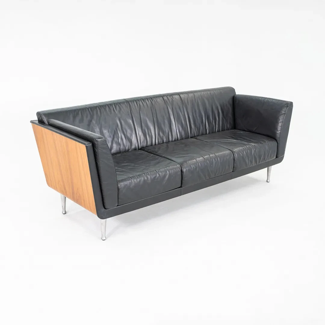 2005 Mark Goetz for Herman Miller Sofa in Walnut w/ Black Leather Upholstery
Opens in a new window o