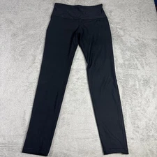 RBX Active Women's Solid Black Soft Leggings Breathable Waist Holes Size Medium