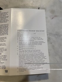 Street Fighter: The Movie (Sega Saturn, 1995) TESTED PLEASE READ