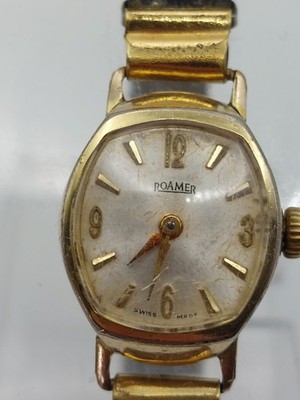   Roamer Damenuhr - Vintage   Handaufzug   20 Mikron Goldauflage   Swiss Made