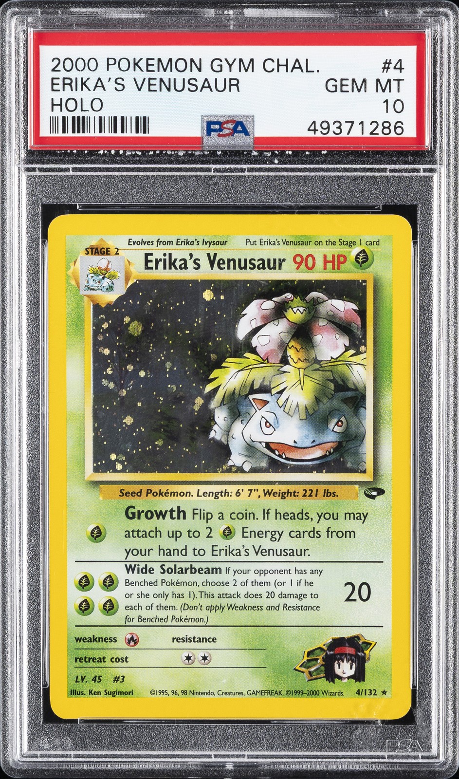 Erika's Venusaur 2000 Gym Challenge #004/132 Unlimited Holo Price