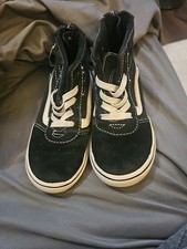 Vans Off The Wall High Top Old School Sneakers Skate Shoes Kids US Size 8