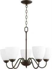 Quorum International 6041-5 5 Light 23"W Chandelier - Bronze