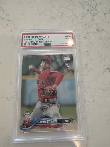 2018 Topps Update Shohei Ohtani #US1 Pitching In Red Jersey PSA 9 MINT
