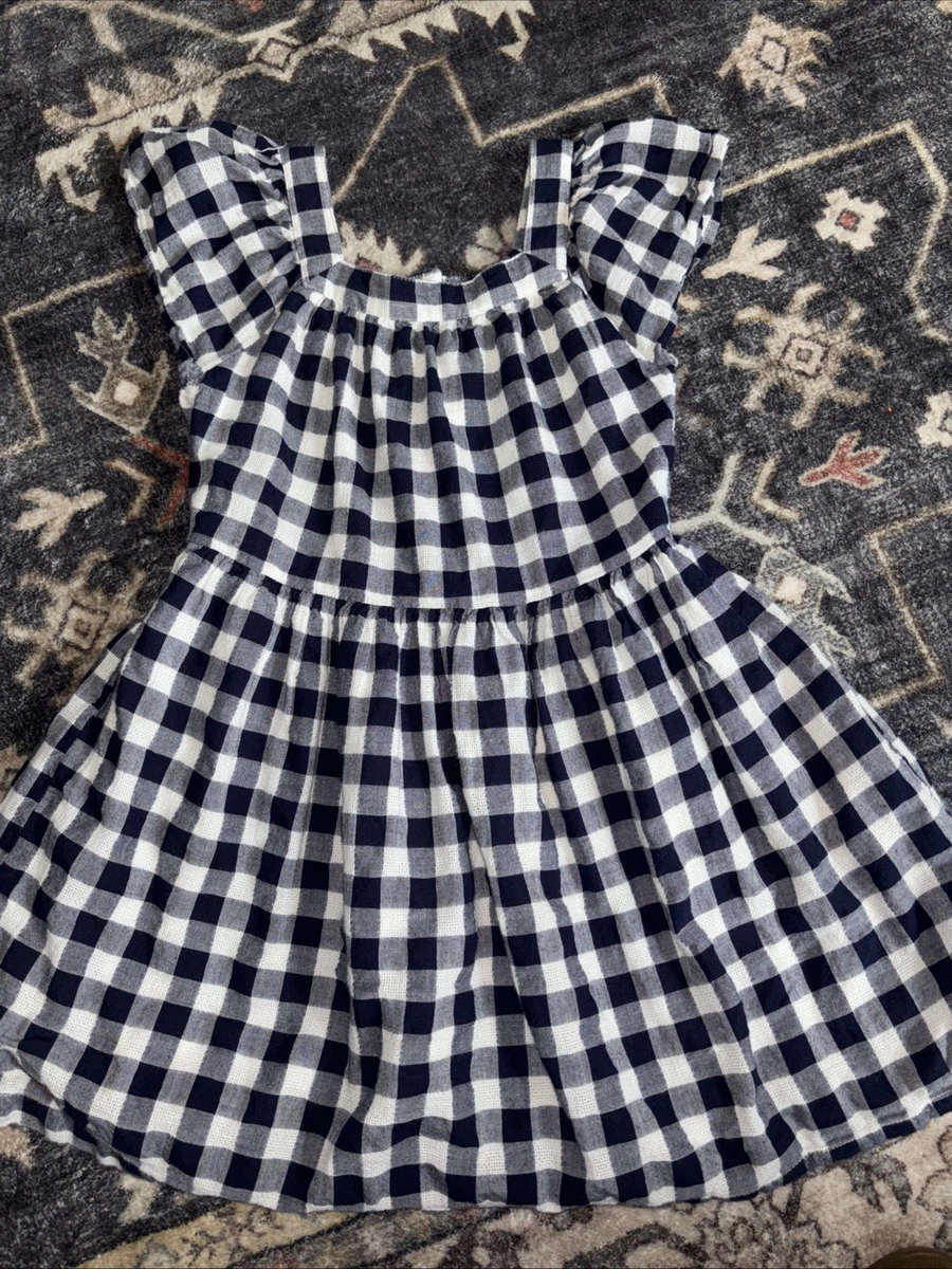 gap blue and white dress Baby Gap blue/white stripe sleeveless dress with White eyelet design. Fully lined. Size 3-6m