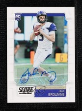 2019 Score Rookies Signatures Jake Browning #416 Auto wc7