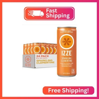 IZZE Sparkling Water Juice Beverage Blend, Clementine, No Sugar Added, 8.4 FL OZ